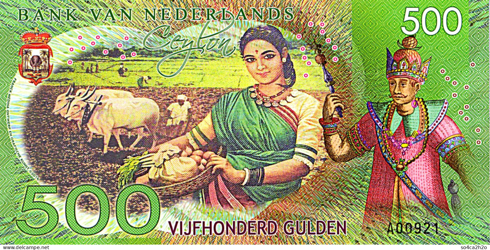 Magnifique 500 Gulden Ceylan Netherlands 6 Avril 2016 UNC  POLYMER  Essai - Spécimen - [6] Fictifs & Specimens