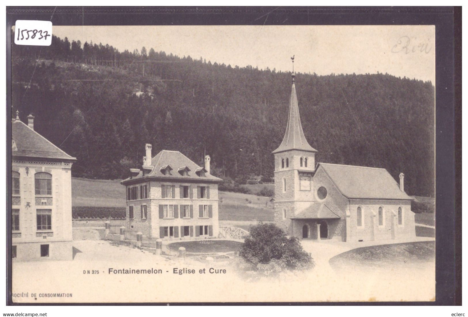 FONTAINEMELON - EGLISE ET CURE - TB - Fontainemelon