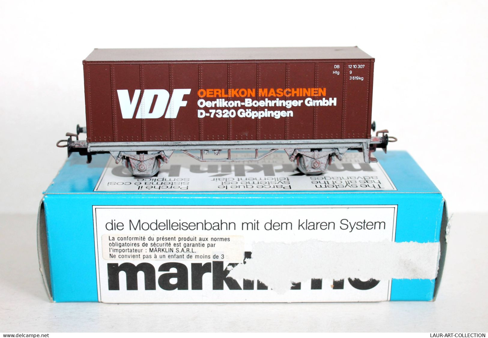 MARKLIN HO - N°4455 WAGON TRANSPORT MARCHANDISE - VDF OERLIKON MASCHINEN - TRAIN - MODELE FERROVIAIRE (1505.27) - Goods Waggons (wagons)