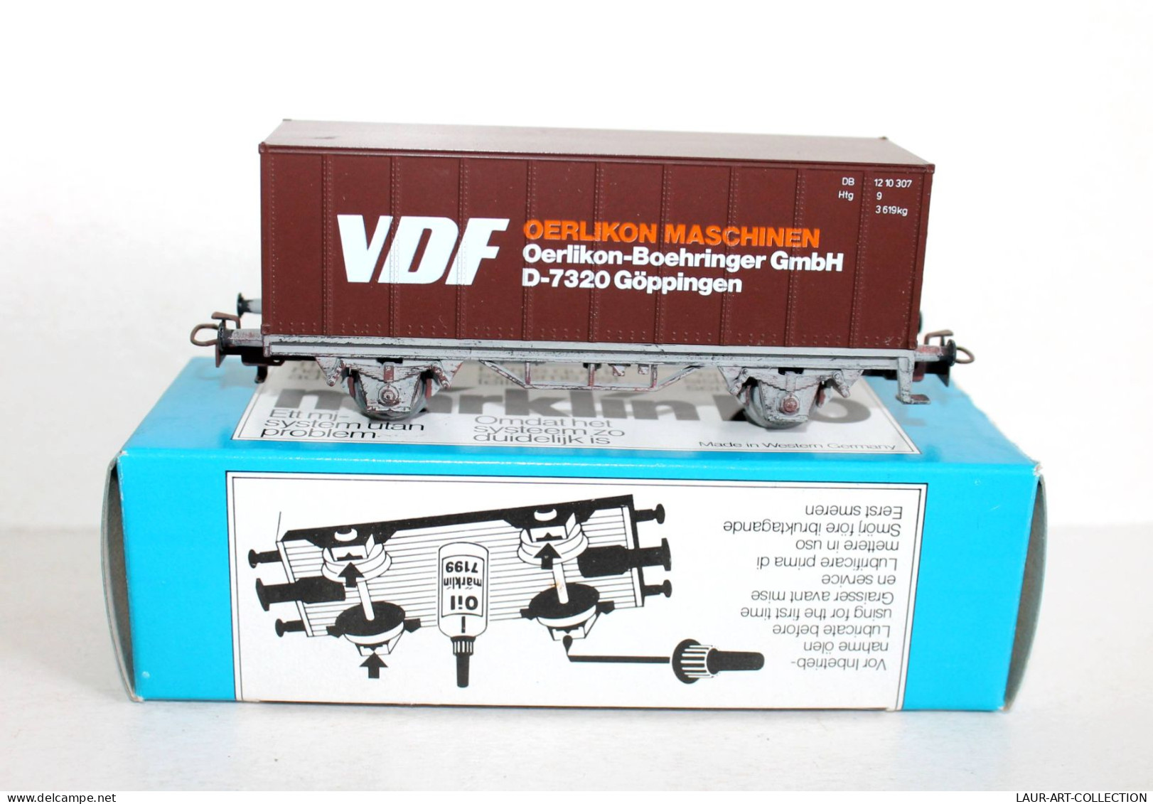 MARKLIN HO - N°4455 WAGON TRANSPORT MARCHANDISE - VDF OERLIKON MASCHINEN - TRAIN - MODELE FERROVIAIRE (1505.27) - Goods Waggons (wagons)