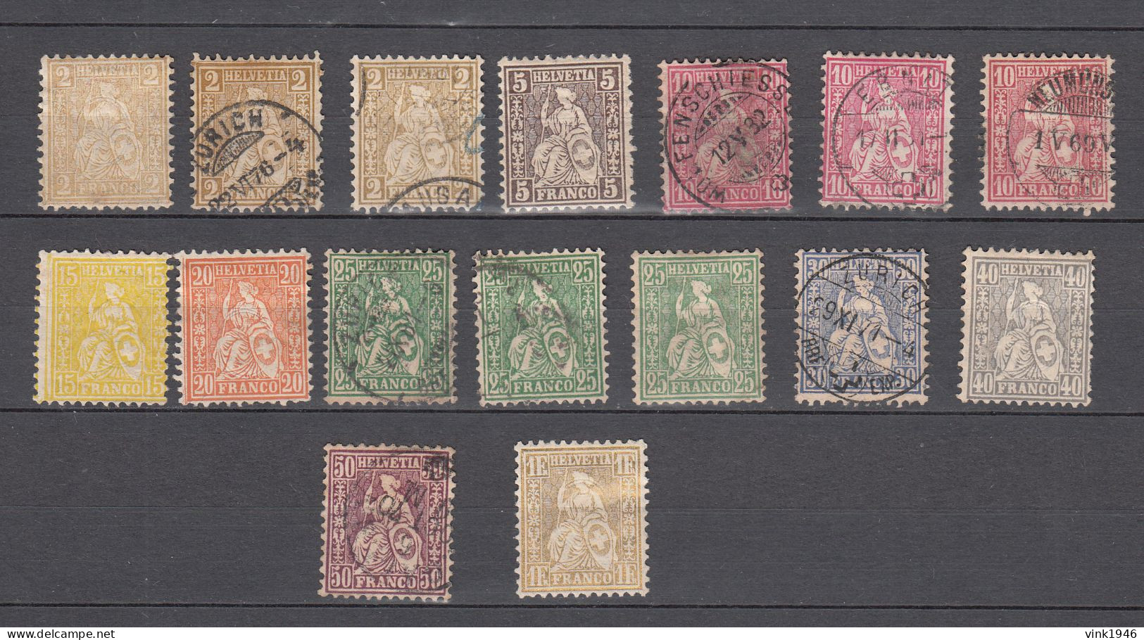 Schweiz Switzerland 1867-1881,16W,Sitzende Helvetia,sehe Scans,Ungebraucht/GestempeltC851) - Neufs