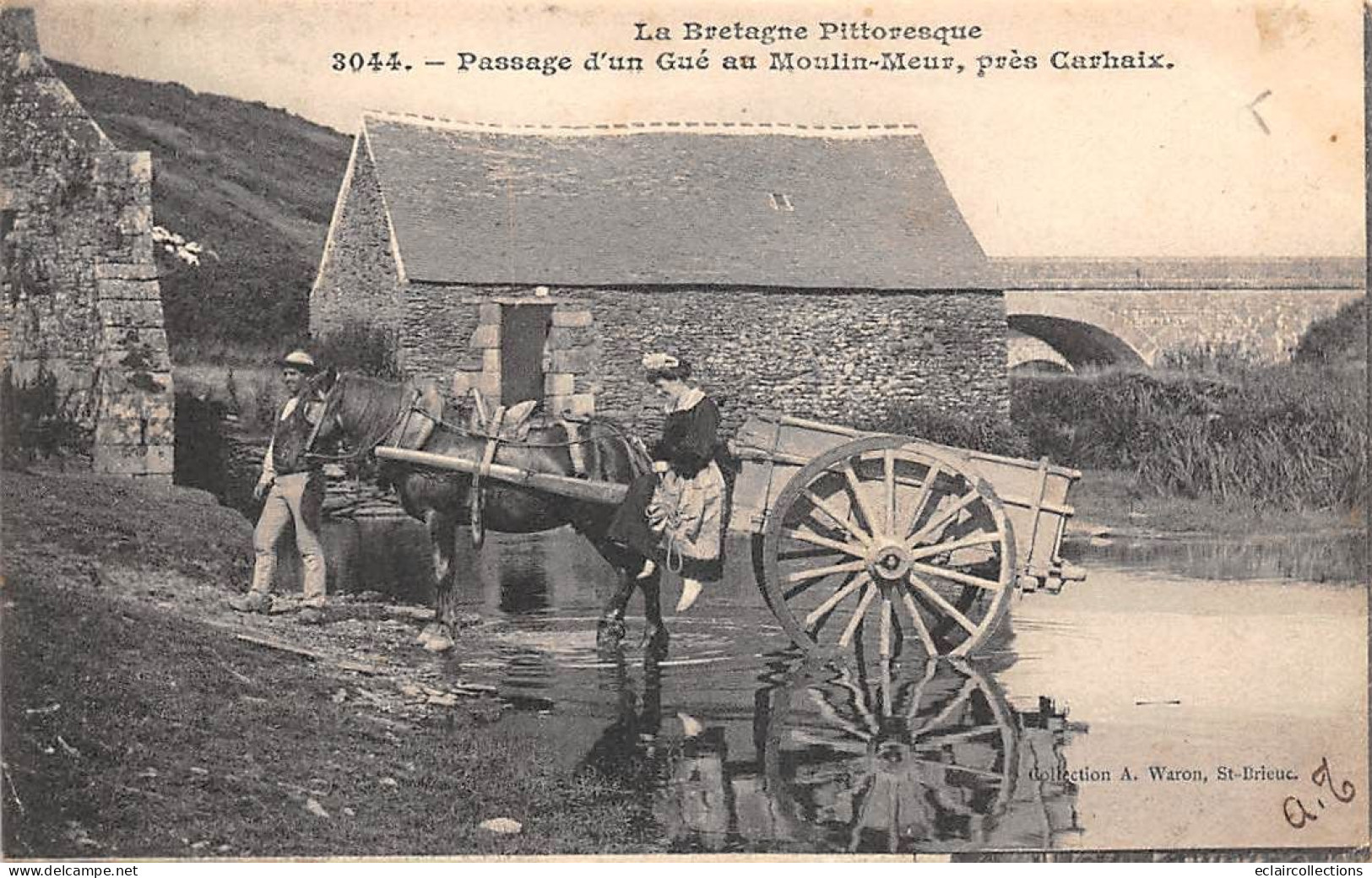 Carhaix       29          Passage D'un Gué Au Moulin Meur         .   (voir Scan) - Carhaix-Plouguer