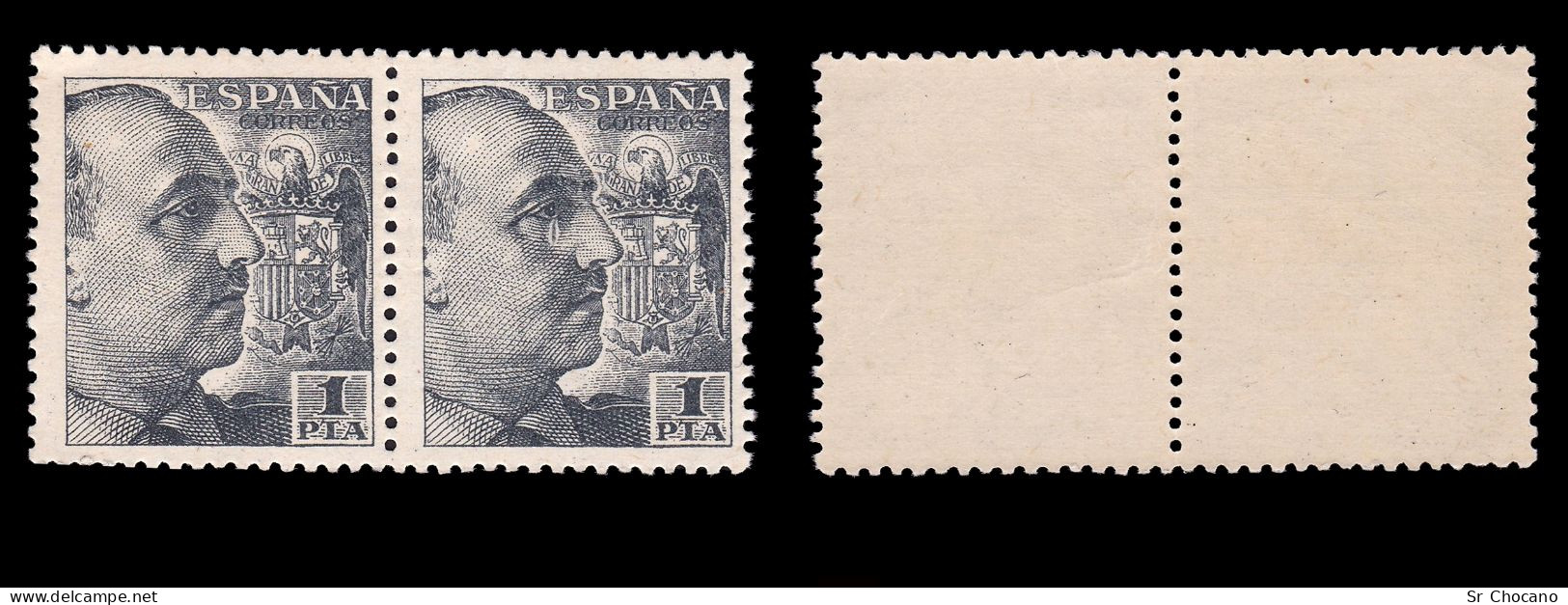 DEFECTO REPORTE.Cid Franco1949-53.1p.Blq2.NMNH Edifil.1056 - Plaatfouten & Curiosa