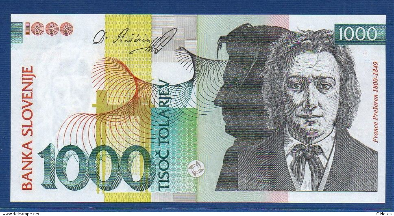 SLOVENIA - P.22 – 1000 Tolarjev 2000 UNC, S/n CB018269 - Slowenien