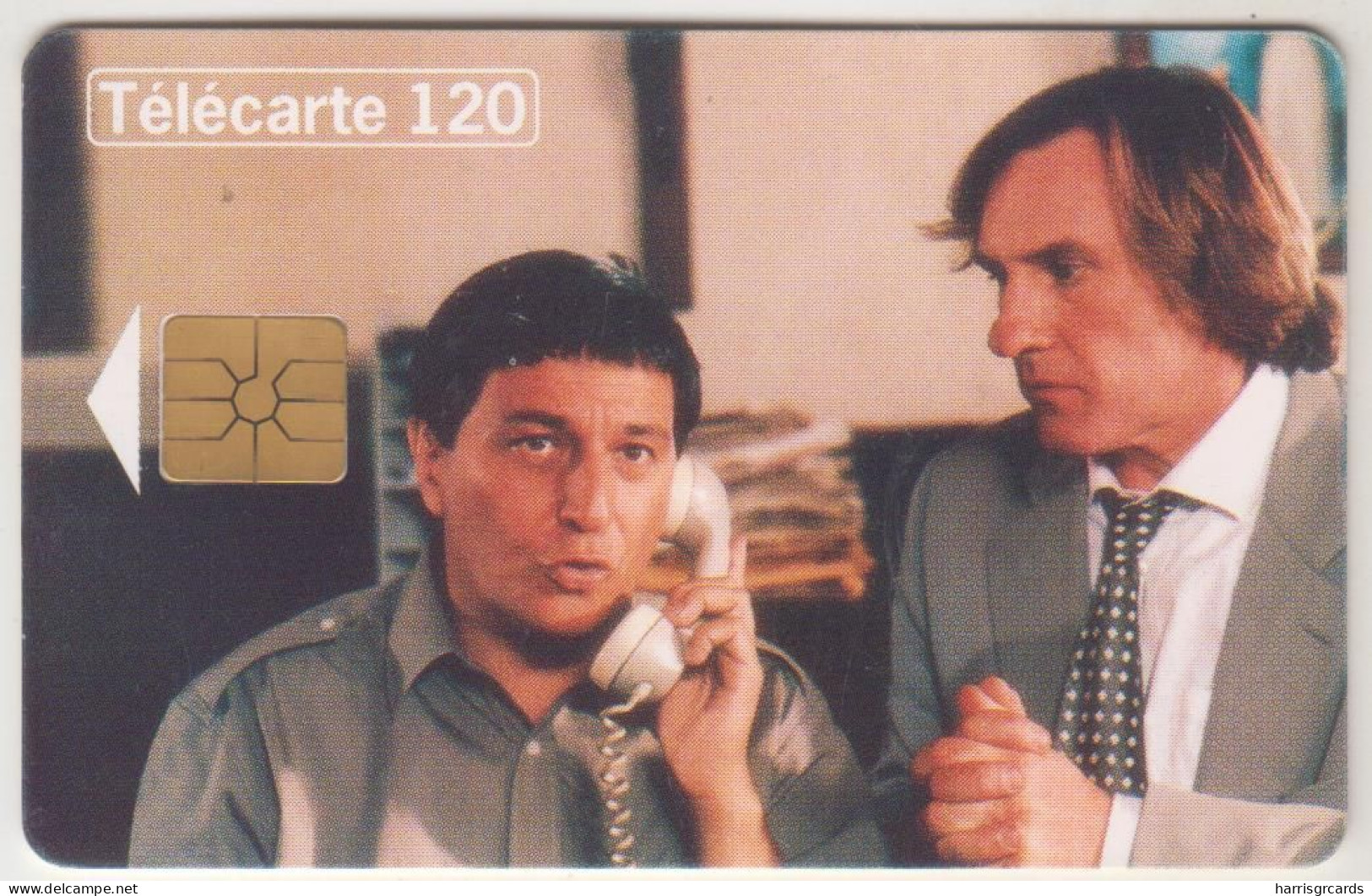 FRANCE - Telephone Et Cinema N.9 - Clavier & Depardieu, Chip:GEM1B (Not Symmetric White/Gold), 120 U, 10/95, Used - 1995