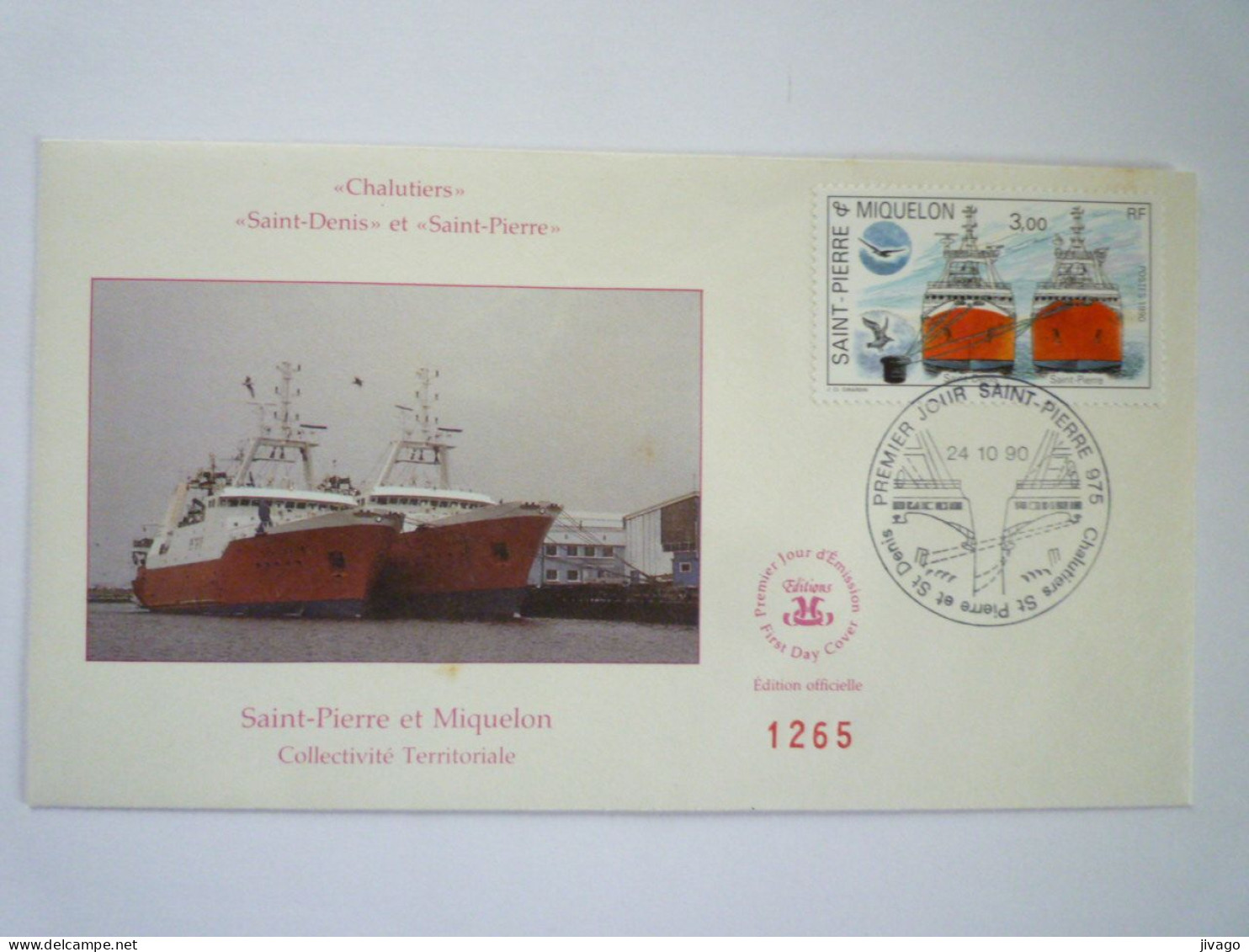 2023 - 1059  SAINT-PIERRE Et MIQUELON  -  Enveloppe 1er Jour    1990   XXX - Lettres & Documents