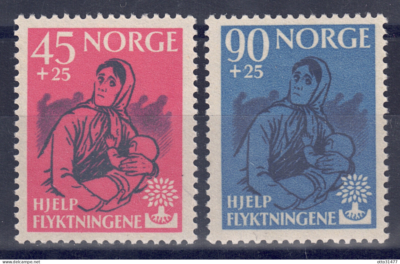 Norwegen 1960 - Weltflüchtlingsjahr, Nr. 442 - 443, Postfrisch ** / MNH - Nuovi