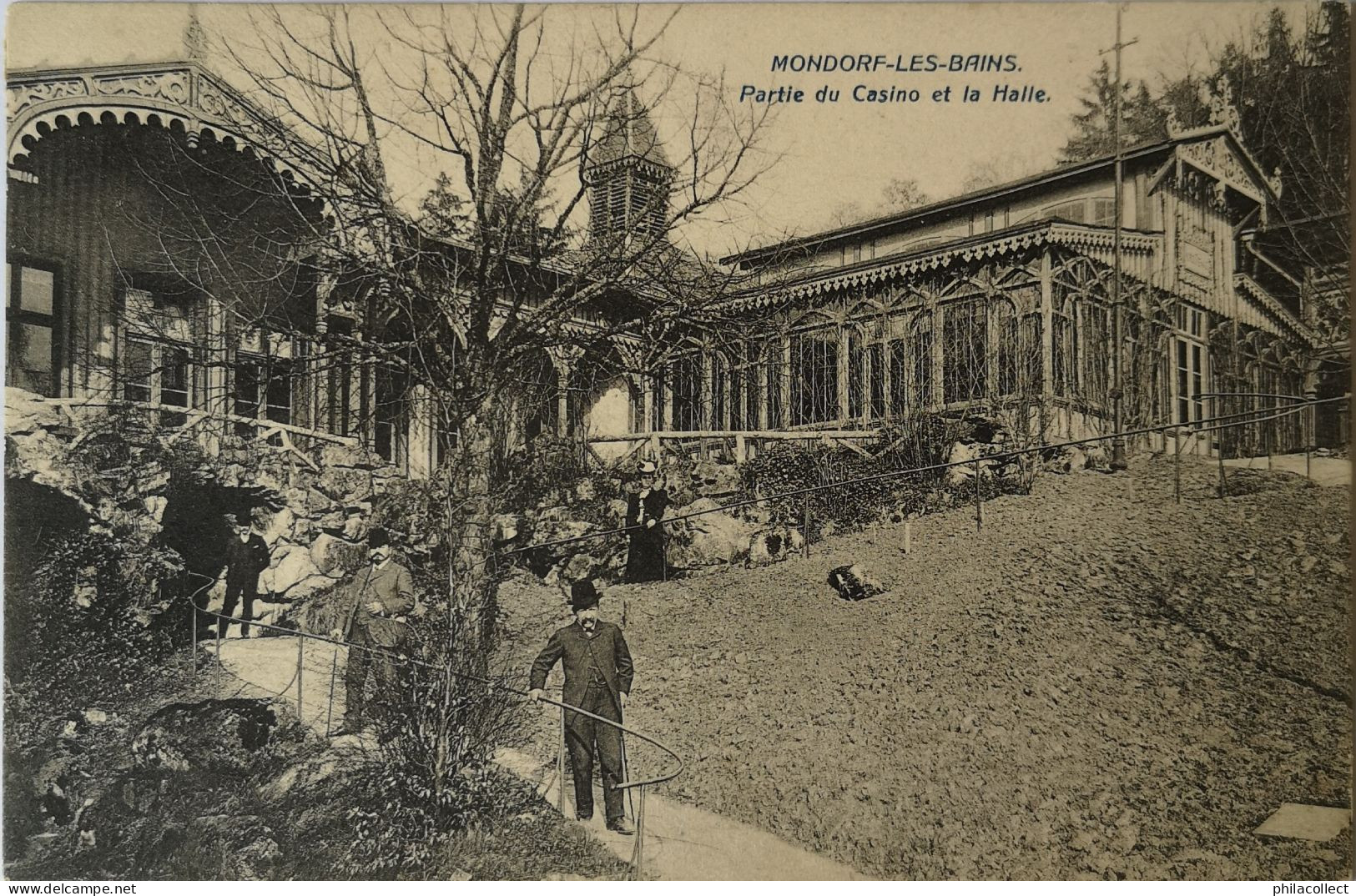 Mondorf Les Bains   (Luxembourg)  Partie Du Casino Et La Halle 1908 - Bad Mondorf