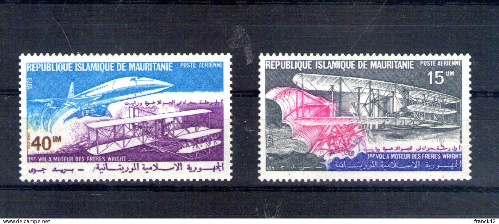 Mauritanie. Poste Aérienne. 1er Vol à Moteur Des Frères Wright - Mauritanie (1960-...)