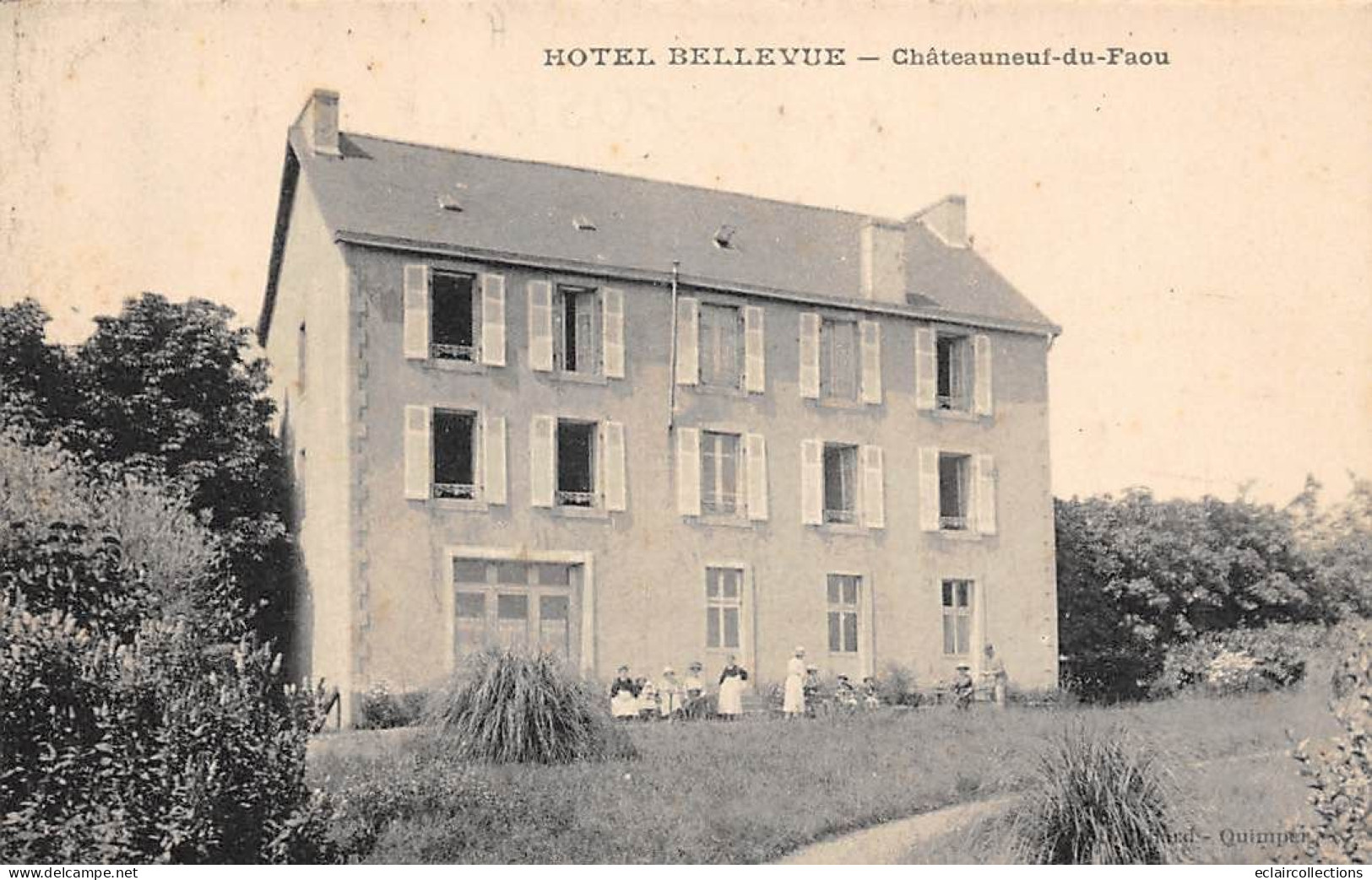 Chateauneuf Du Faou        29      Hôtel Bellevue         (voir Scan) - Châteauneuf-du-Faou