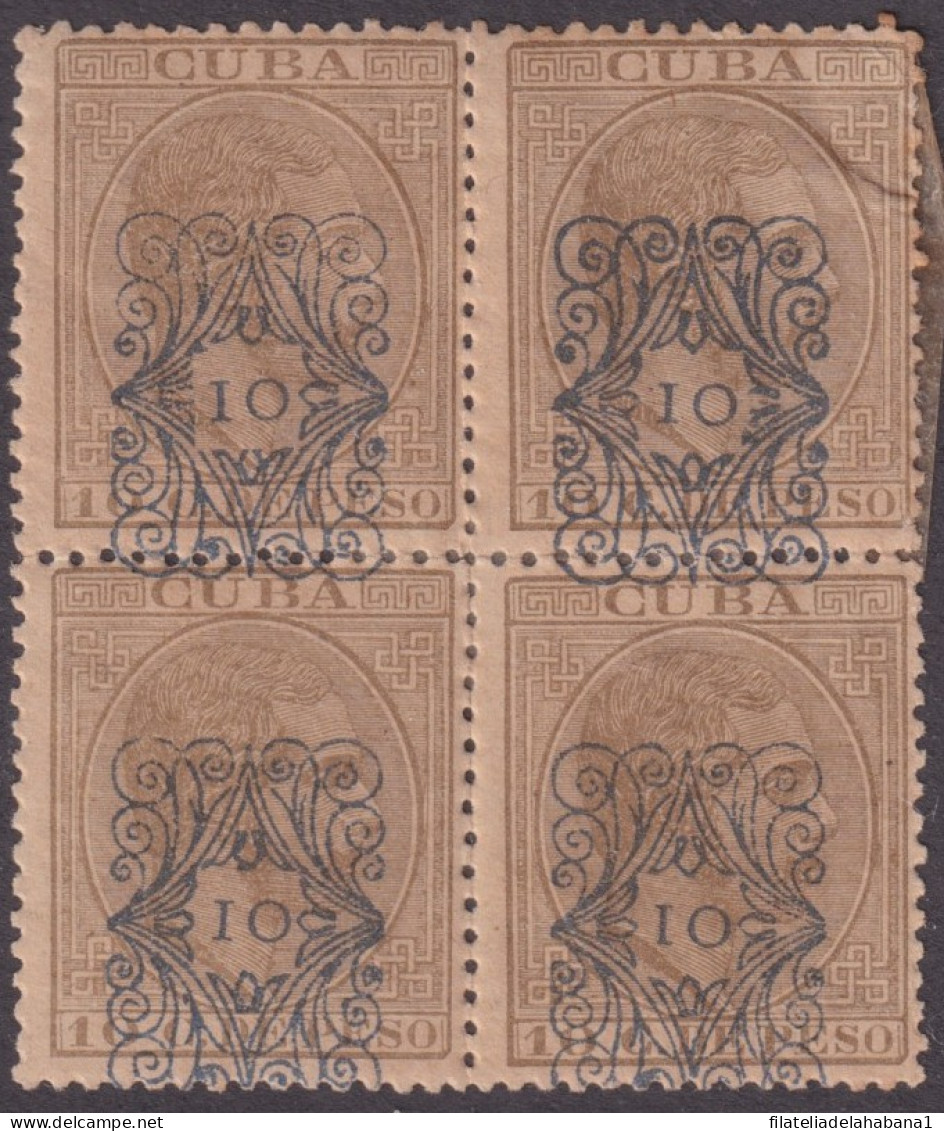 1883-236 CUBA SPAIN 1883 10c ARAÑAS ORIGINAL GUM.  - Prefilatelia