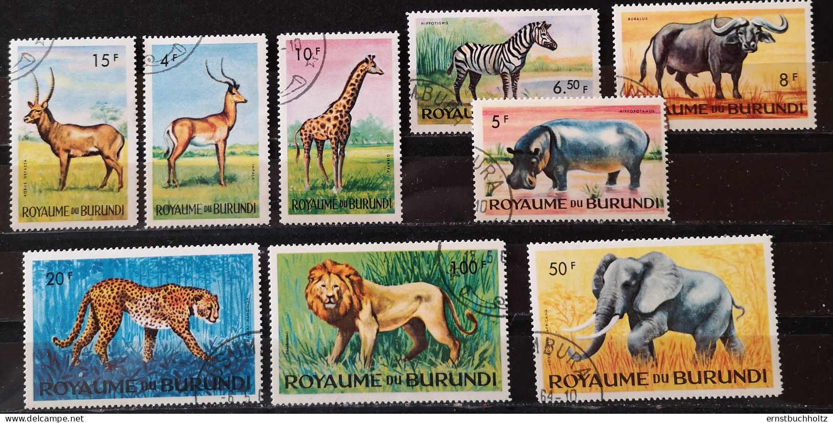 Burundi 1964 Wildlebende Säugetiere SG77/98 Gestempelt Davon 9v Im Angebot - Oblitérés