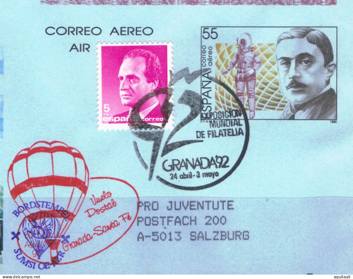 Spagna 1992. Aerogramma Con Annulli Expo Granada '92 - Autres & Non Classés