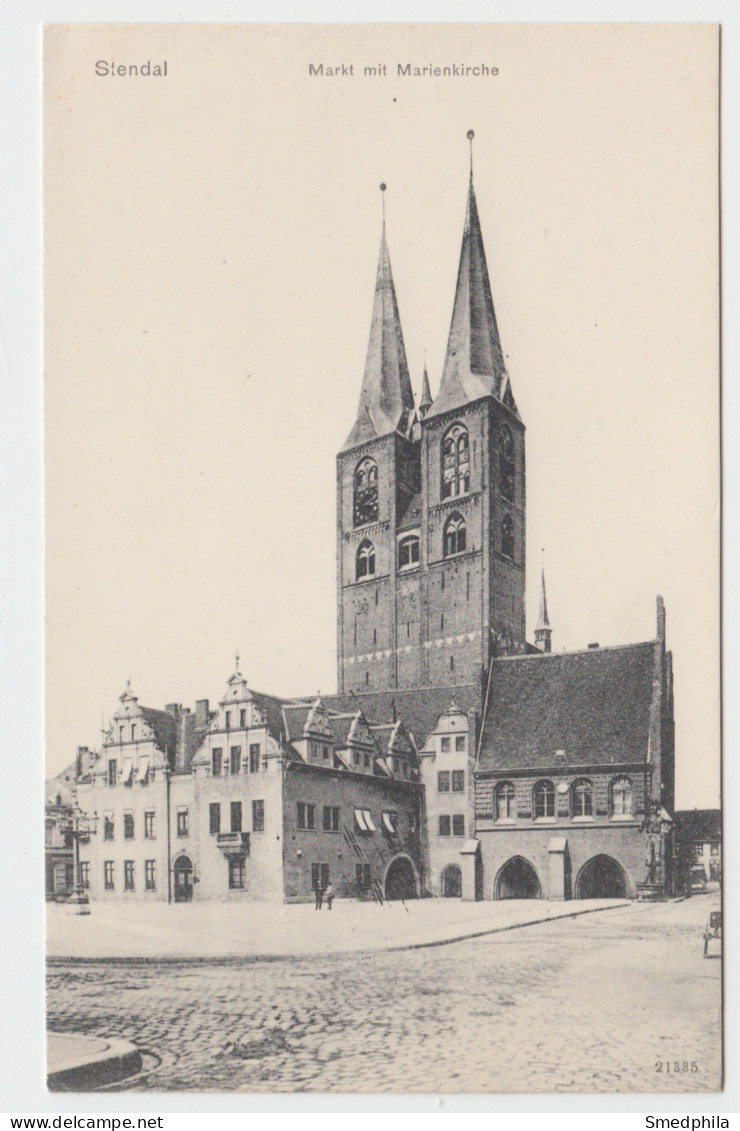 Stendal - Markt Mit Marienkirche - Stendal