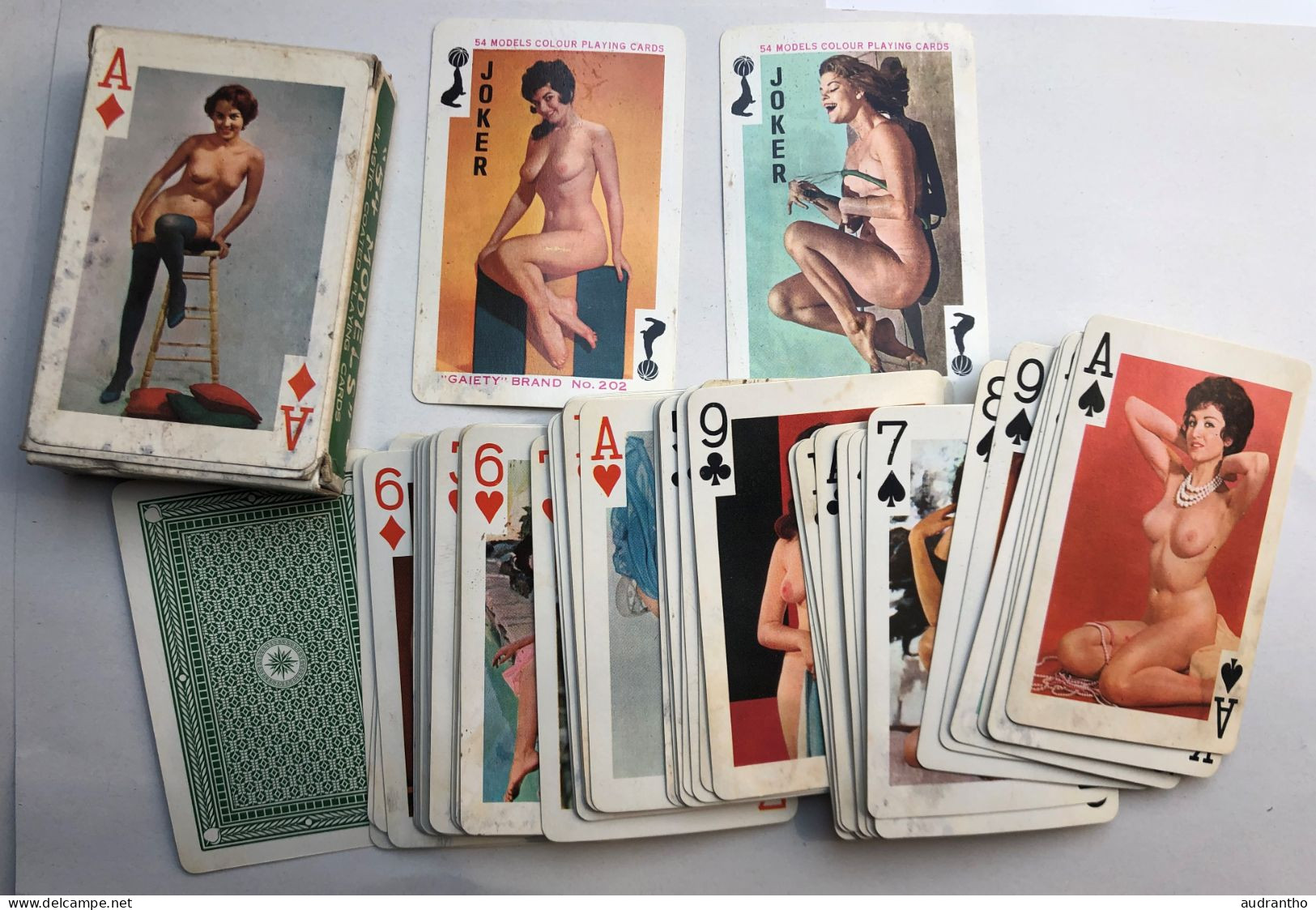 Jeu De 54 Cartes Vintage EROTIQUE - Femmes Nues - 54 Models Playing Cards - Gaiety Brand - Nude Pin-Up - 54 Karten