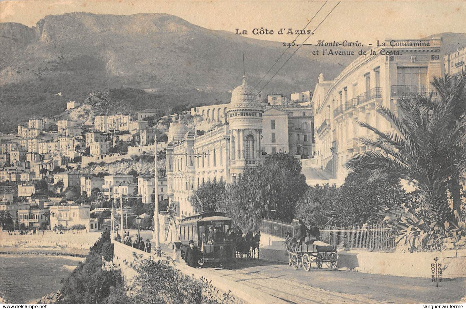 CPA MONTE CARLO LA CONDAMINE ET AVENUE DE LA COSTA - Monte-Carlo