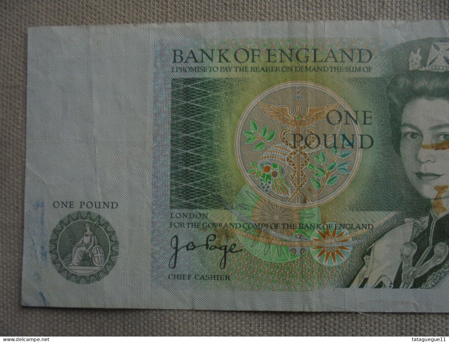 Ancien - Billet De Banque - One Pound Bank Of England - J.B Page - 1 Pound