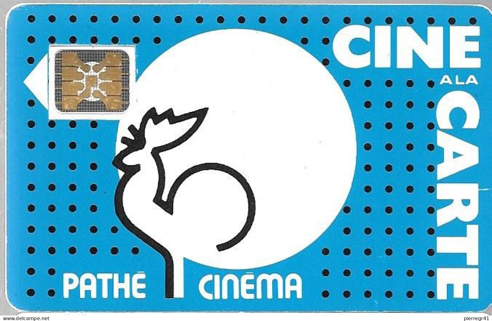 CARTE-FR- CINEMA-CINE CARTE-SC4on--COQ BLEU POINTILLES NOIRS--BE - Movie Cards