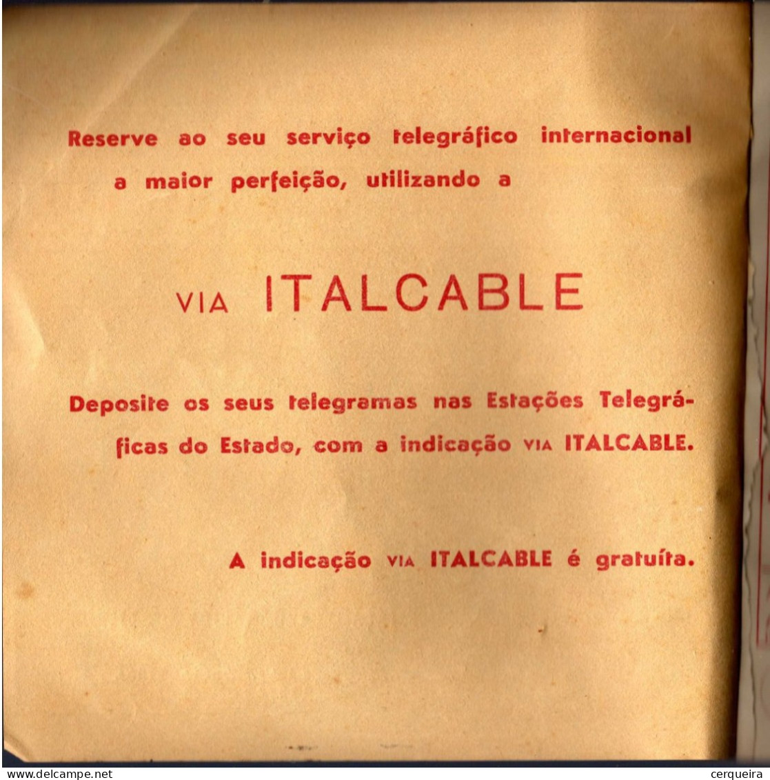 LIVRO INCOMPLETO DE TELEGRAMAS ITALCABLE DE PORTUGAL POR USAR-INCOMPLETE BOOK OF PORTUGAL TELEGRAMS - Autres & Non Classés