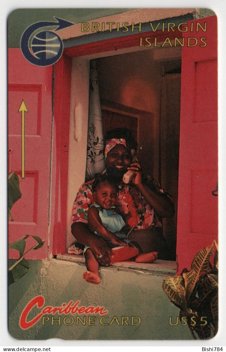 British Virgin Islands - Woman On Phone - 4CBVA (BLACK CONTROL On BLACK BACKGROUD) - Virgin Islands