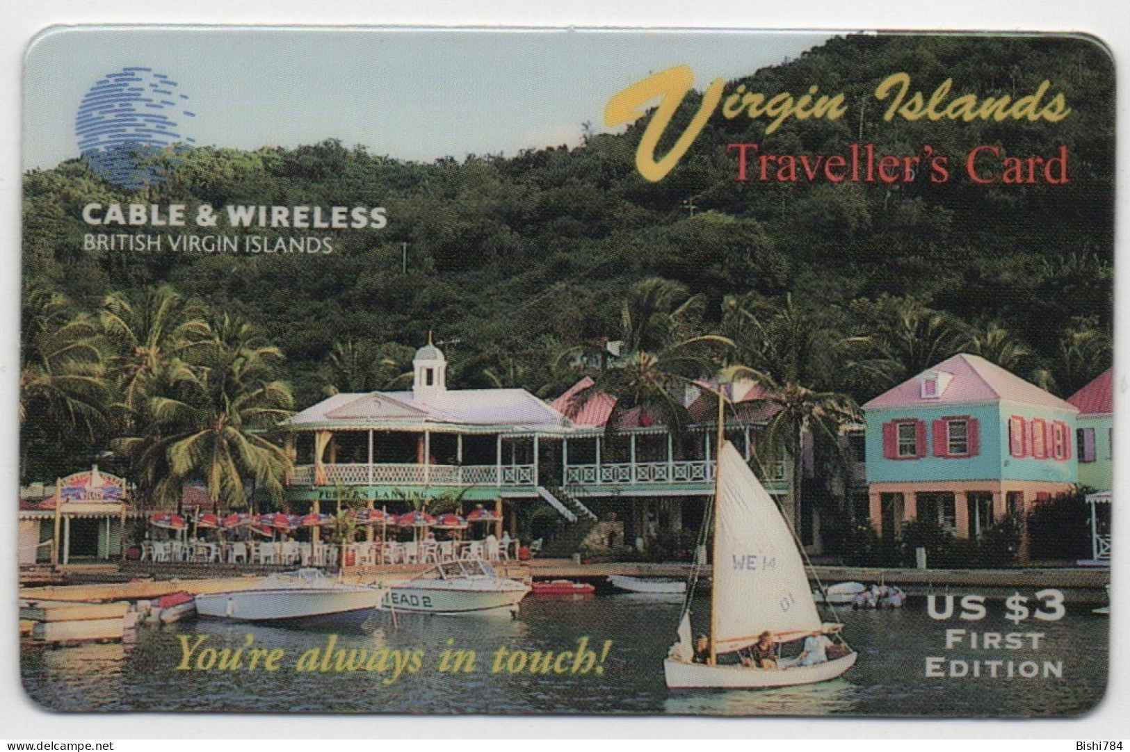 British Virgin Islands - Traveller’s Card $3 First Edition (7/30/1996) USED - Jungferninseln (Virgin I.)