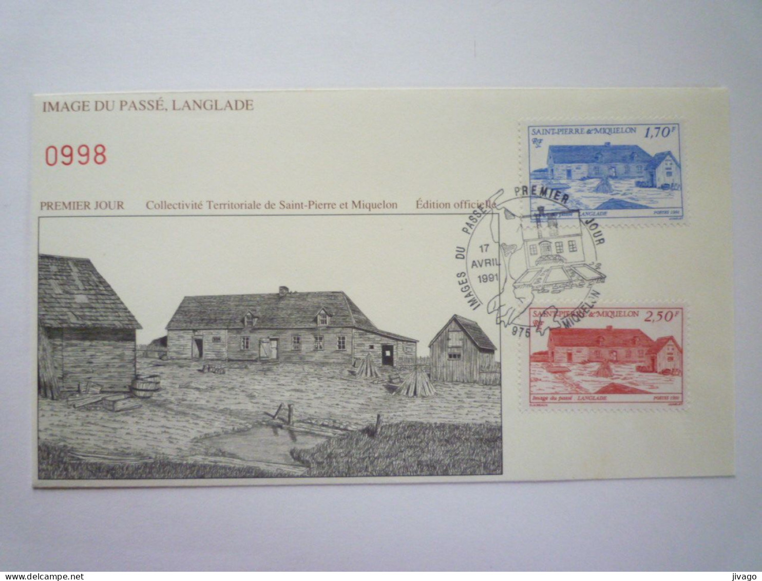 2023 - 1103  SAINT-PIERRE Et MIQUELON  -  1er  JOUR  Du  17  AVRIL  1991    XXX - Lettres & Documents