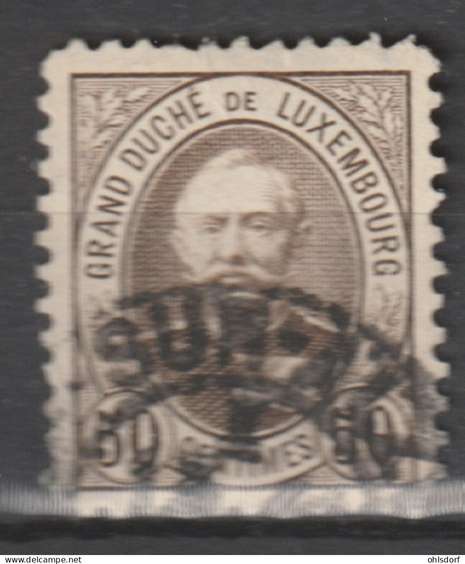 LUXEMBOURG 1891: YT 65, O - LIVRAISON GRATUITE A PARTIR DE 10 EUROS - 1891 Adolphe Frontansicht