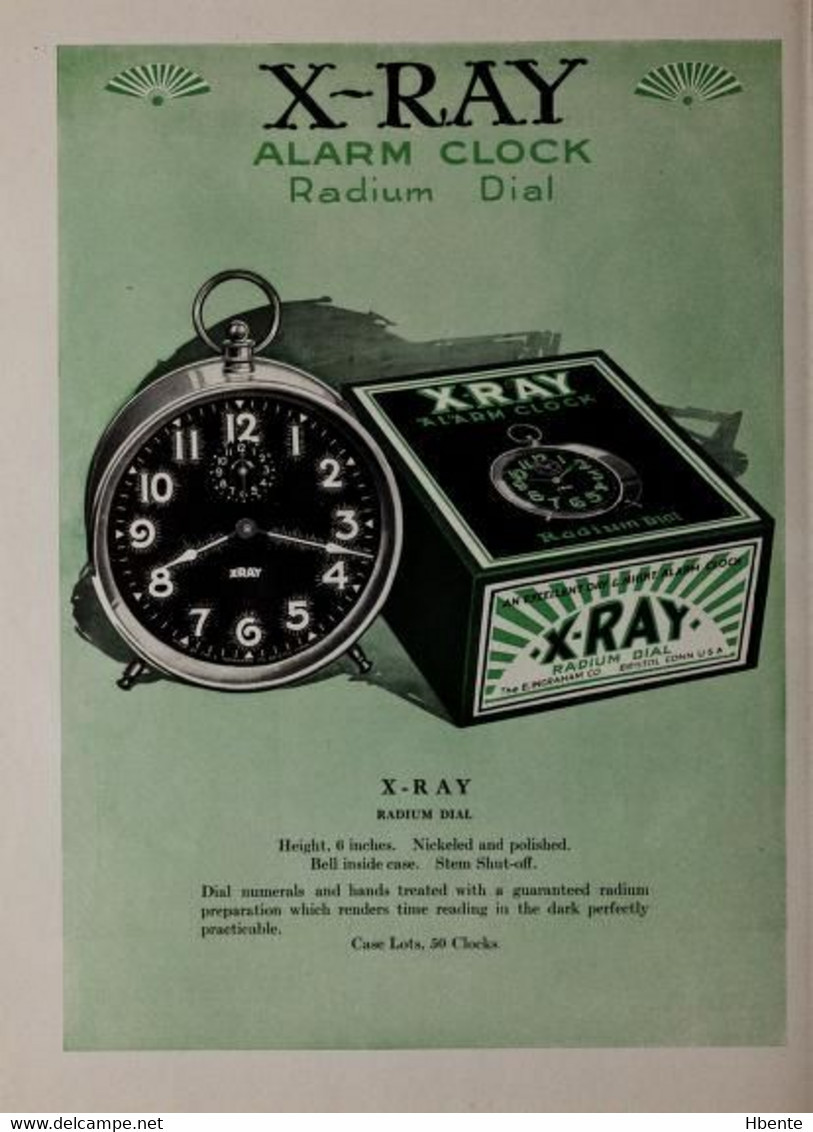 X-Ray Alarm Clock Radium Dial Publicité - Advertising (Photo) - Réveil - Voorwerpen