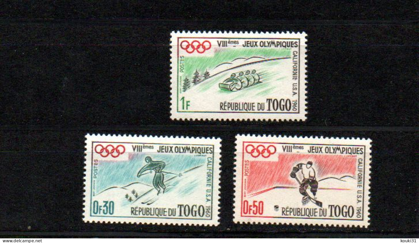 Togo YT 300/2 ** : Ski , Hockey , Bobsleigh - 1960 - Hiver 1960: Squaw Valley