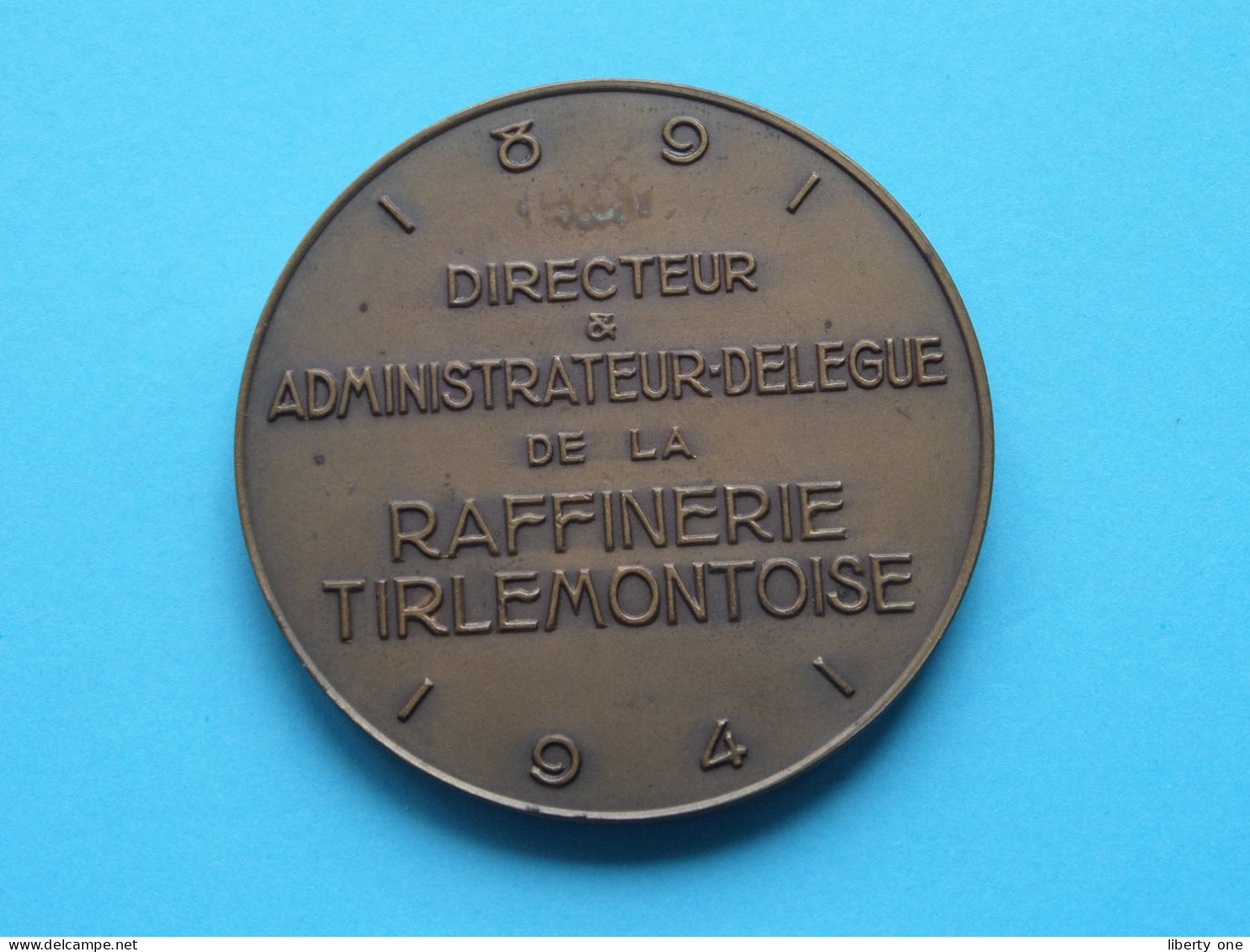 LUCIEN BEAUDUIN 1891-1941 - Directeur & Adm. Del. RAFFINERIE TIRLEMONTOISE ( Zie Voir SCANS ) 5 Cm. / 58 Gr. ! - Profesionales / De Sociedad