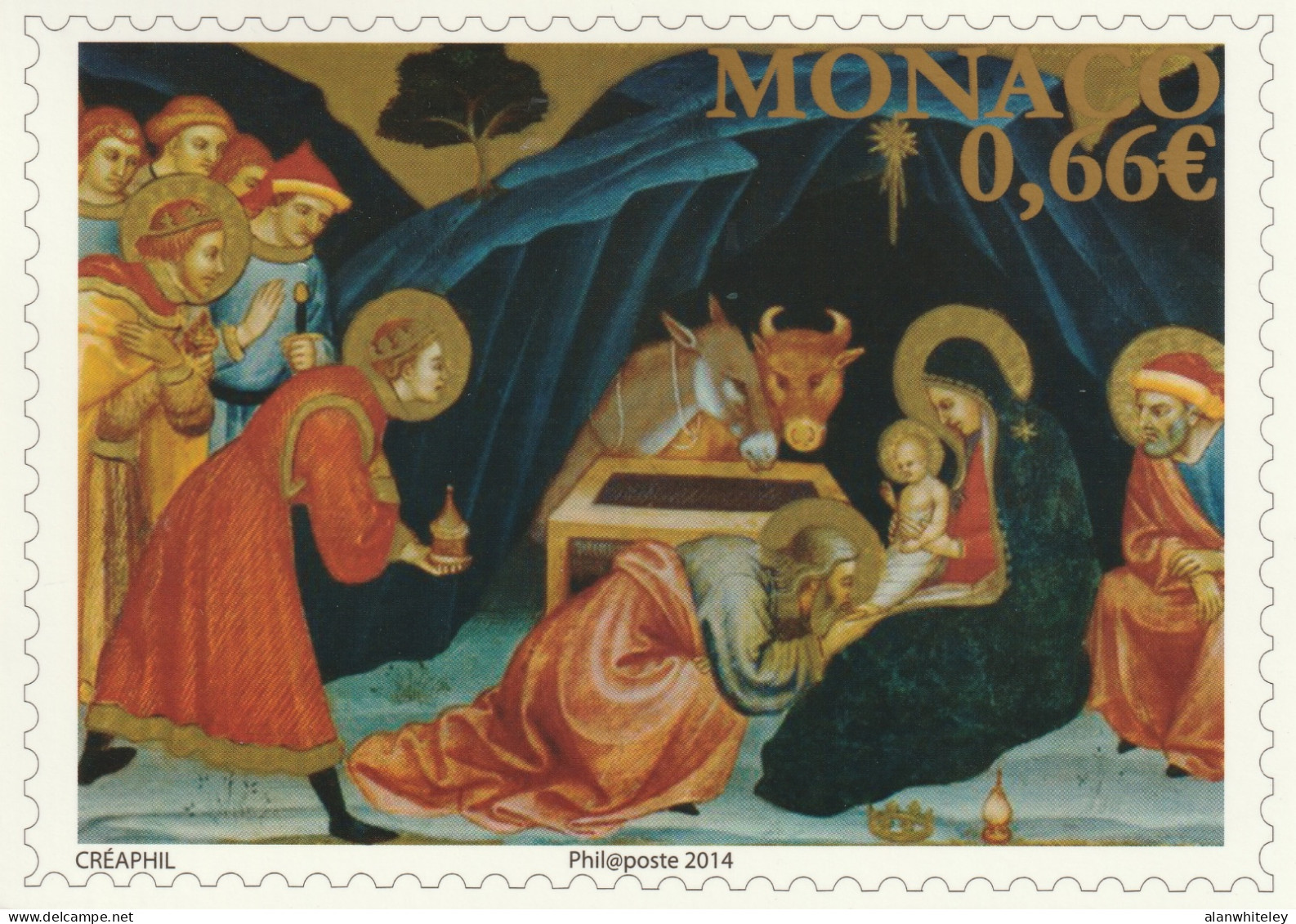 MONACO 2014 Christmas: Promotional Card CANCELLED - Lettres & Documents