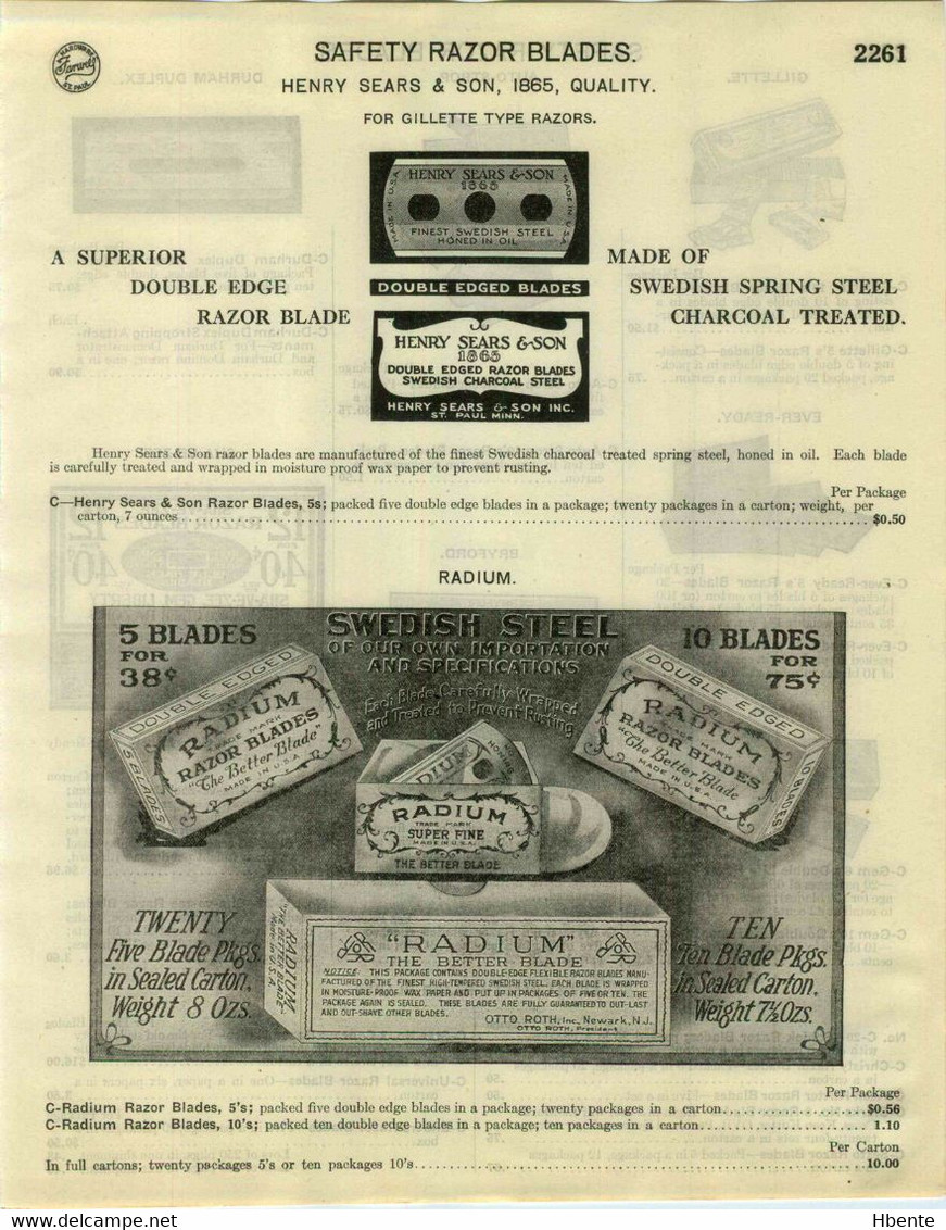 Radium Razor Blades - Publicité - Advertising (Photo) - Voorwerpen