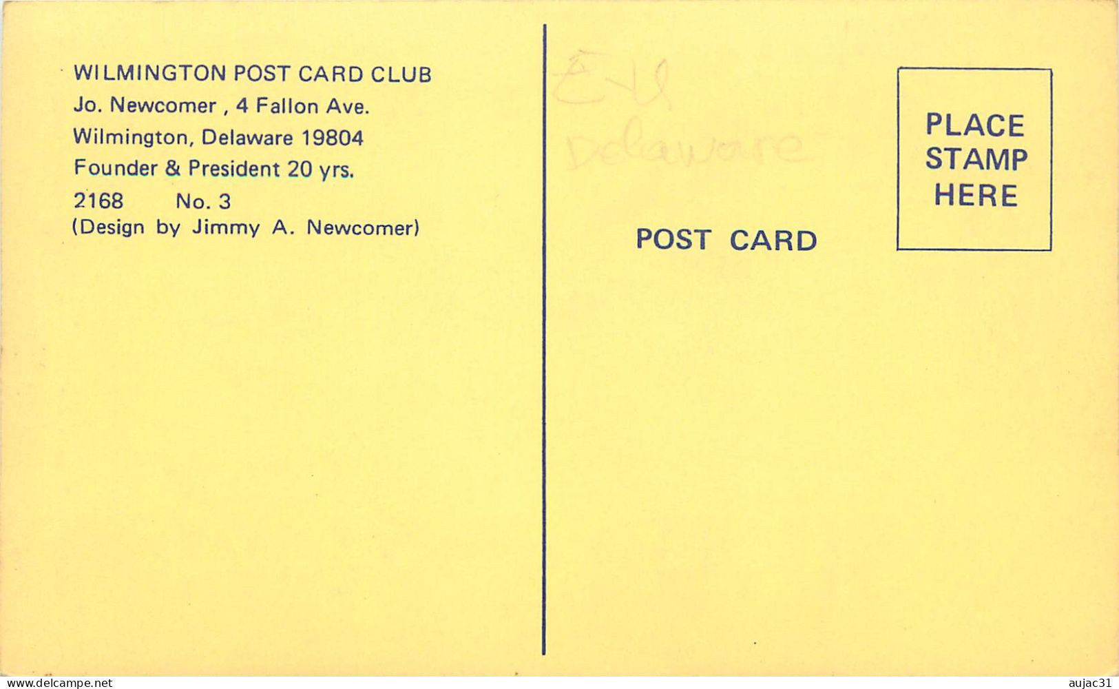 Etats-Unis - Delaware - Aviation - Ballons - Montgolfière - Illustrateur - Wilmington - Post Card Club - Souvenir - Wilmington