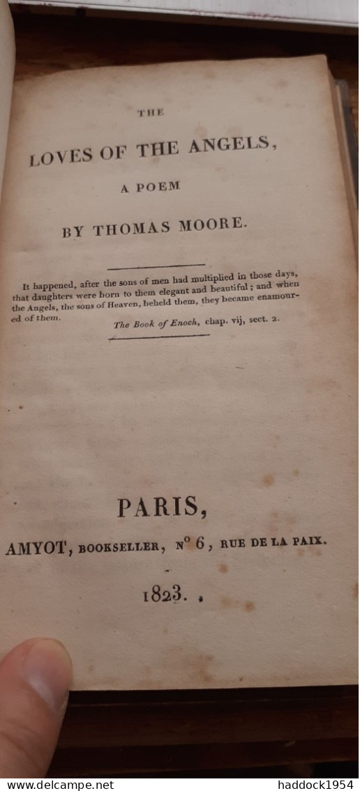 The Loves Of The Angels THOMAS MOORE Amyot 1823 - 1800-1849