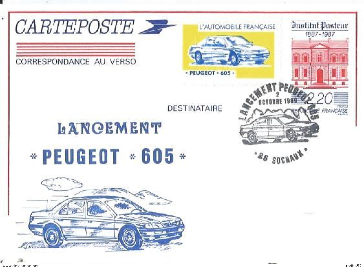 CPM - Sochaux - Lancement De La Peugeot 605 - Année 1989 Poste Peugeot - Sochaux