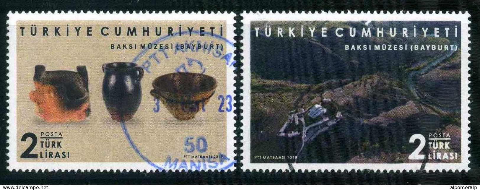 Türkiye 2019 Mi 4473-4474 Artifacts From Baksi Museum, Archaeology, Glass And Earthenware, Museums - Used Stamps