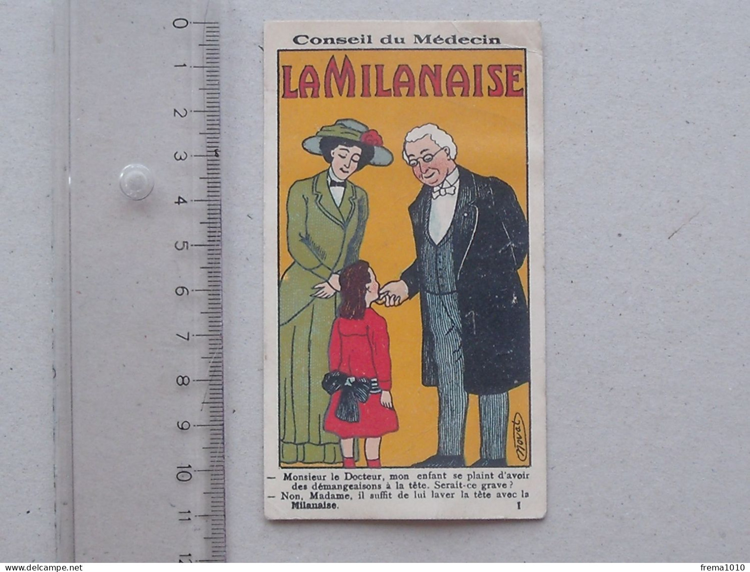 CHROMO LA MILANAISE: "CONSEIL DU MEDECIN" Contre Les Poux Lentes Pellicules... - Usine & Dépôt à MEUDON - Van Houten