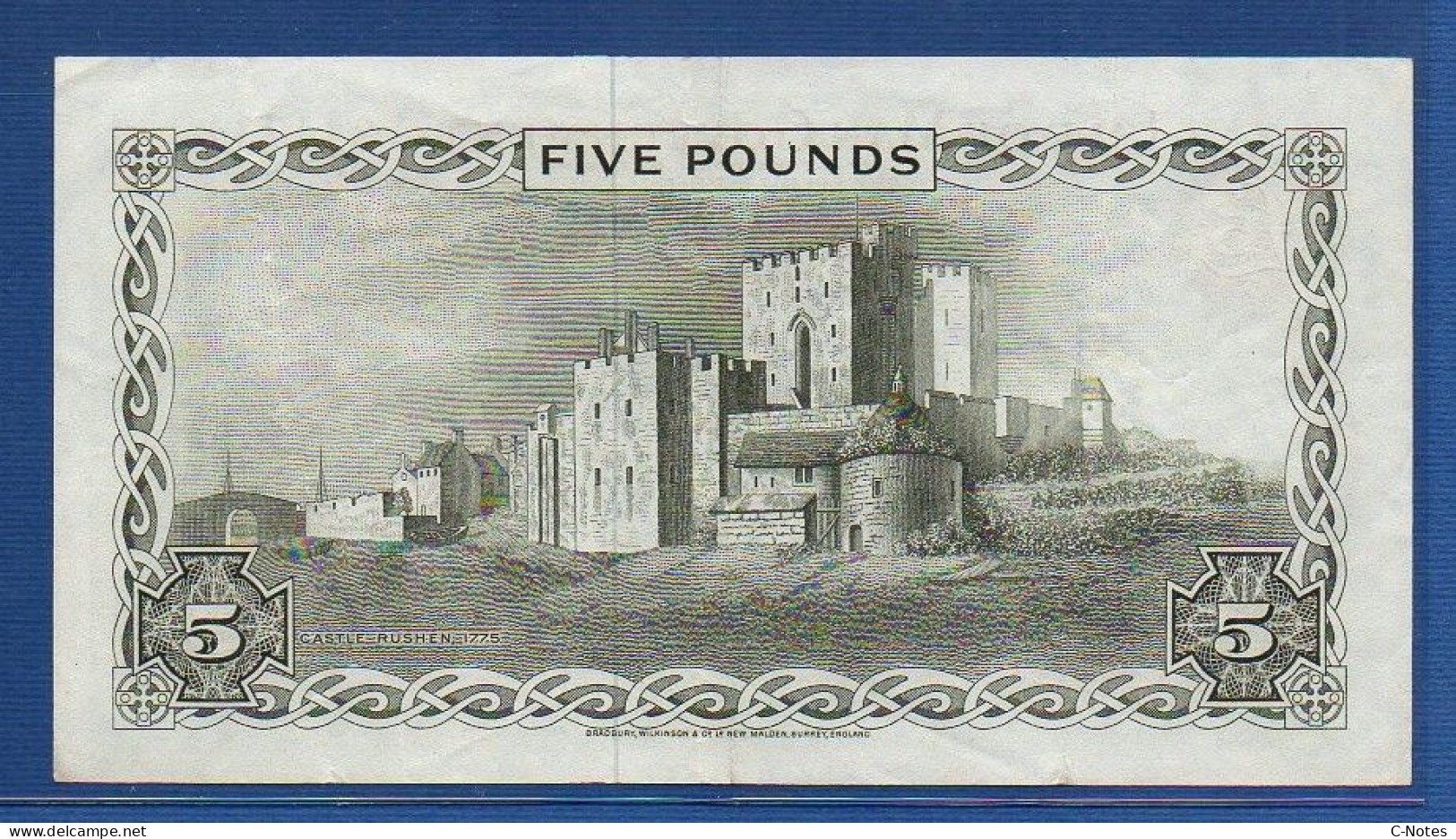 ISLE OF MAN - P.30b – 5 POUNDS ND (1974) VF, S/n A844264 - 5 Pond