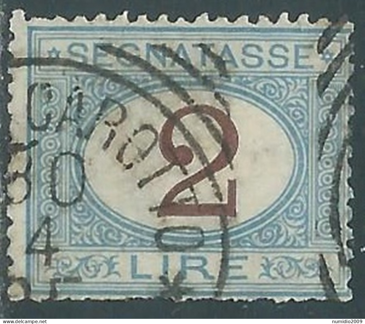 1870-74 REGNO SEGNATASSE USATO 2 LIRE - P12 - Taxe