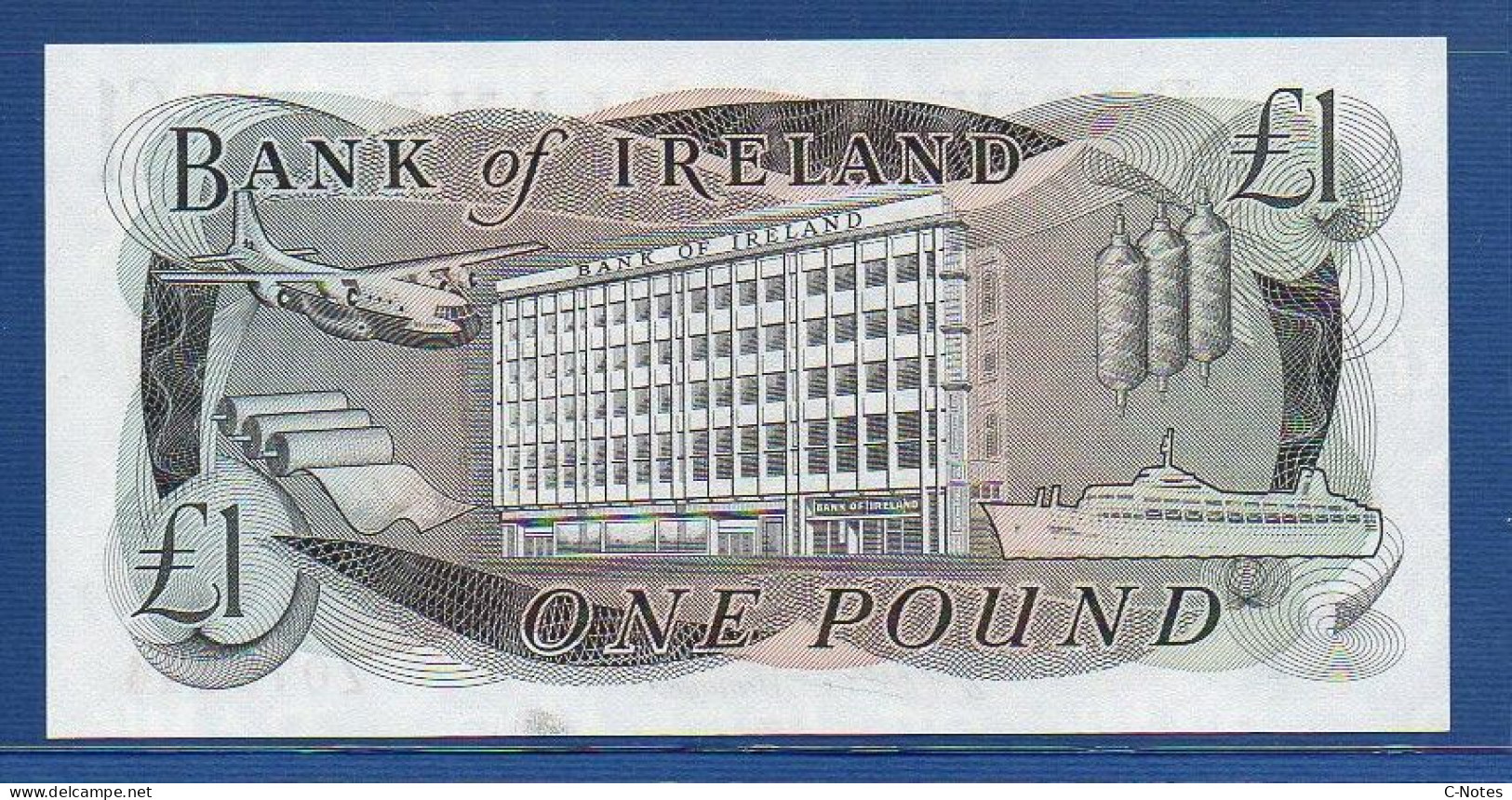 NORTHERN IRELAND - P. 65 – 1 POUND ND (1980's) UNC, S/n Z078444  Bank Of Ireland - 1 Pound