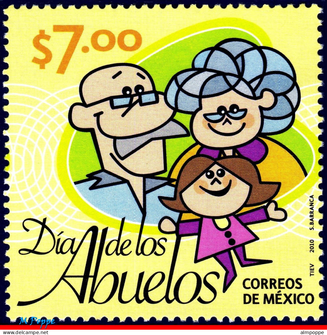 Ref. MX-2682 MEXICO 2010 - GRANDPARENTS DAY,MNH, MOTHER'S DAY 1V Sc# 2682 - Moederdag