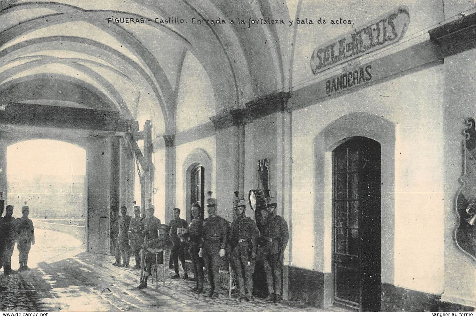 CPA ESPAGNE FIGUERAS CASTILLO ENTRADA A LA FORTALEZA Y SALA DE ACTOS - Sonstige & Ohne Zuordnung