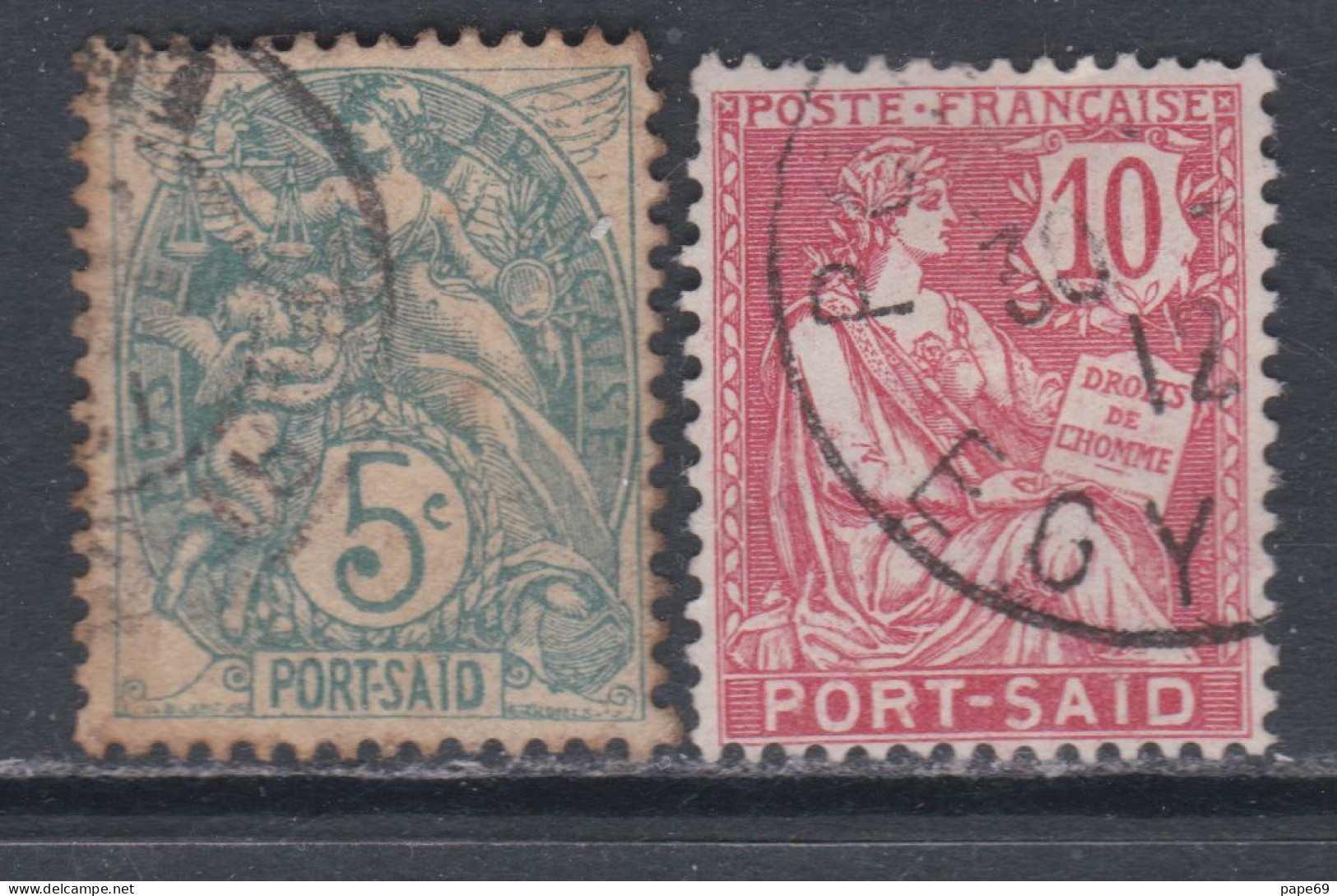 Port-Saïd N° 24 + 25 O Les 2 Valeurs Oblitérations Moyennes, TB - Used Stamps
