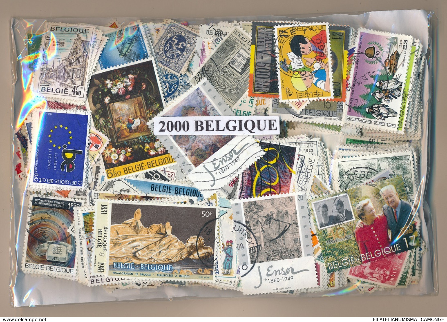  Offer - Lot Stamps - Paqueteria  Bélgica 2000 Sellos Diferentes           - Lots & Kiloware (min. 1000 Stück)