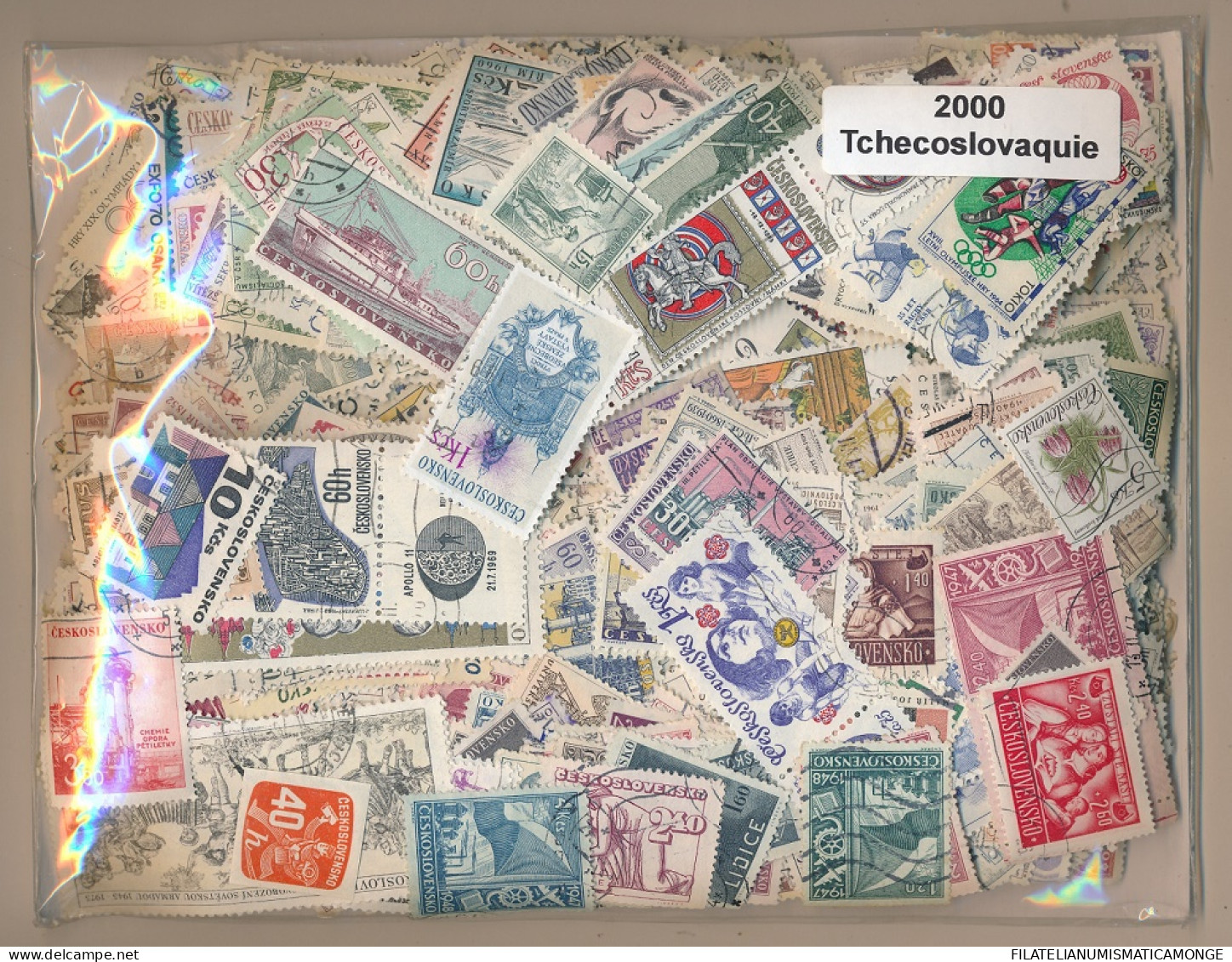  Offer - Lot Stamps - Paqueteria  Checoslovaquia 2000 Sellos Diferentes         - Kilowaar (min. 1000 Zegels)