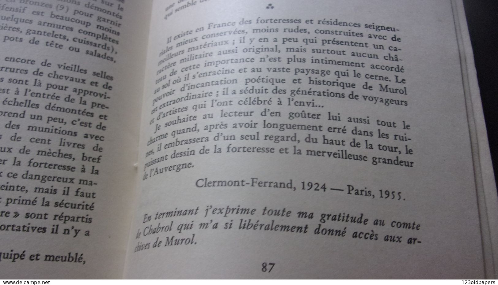 1955 MUROL LE CHATEAU ANDRE DU HALGOUET 100 PAGES  PLAN ET ILLUSTRATIONS
