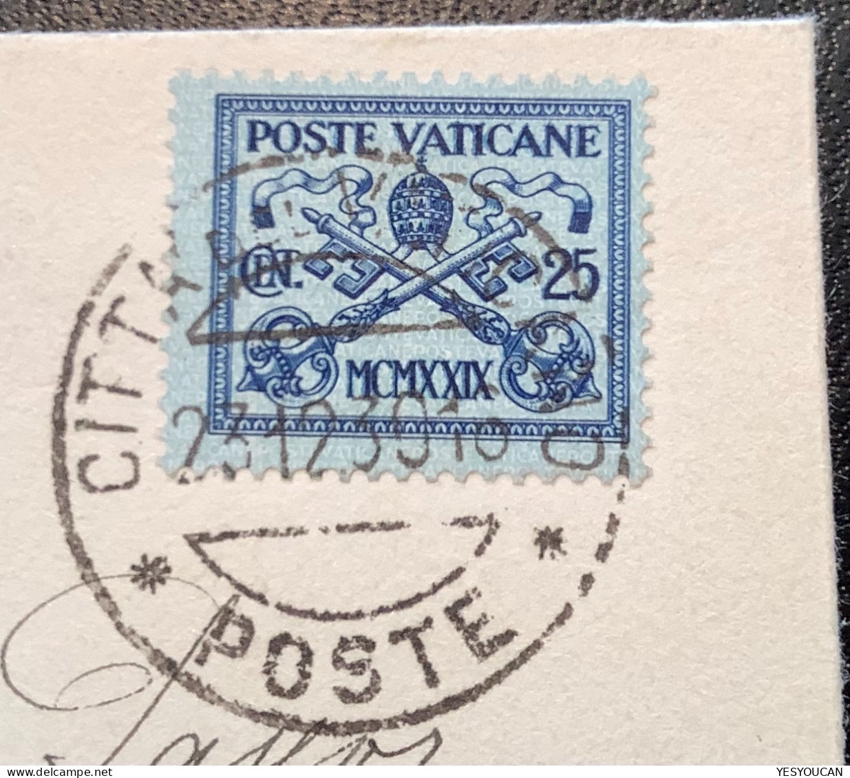 Sa.4 1929 25c Lettera STAMPATI ESTERO 1930>Budapest  (Vatican Vaticano Stampa First Issue Cover Rare Printed Matter - Storia Postale