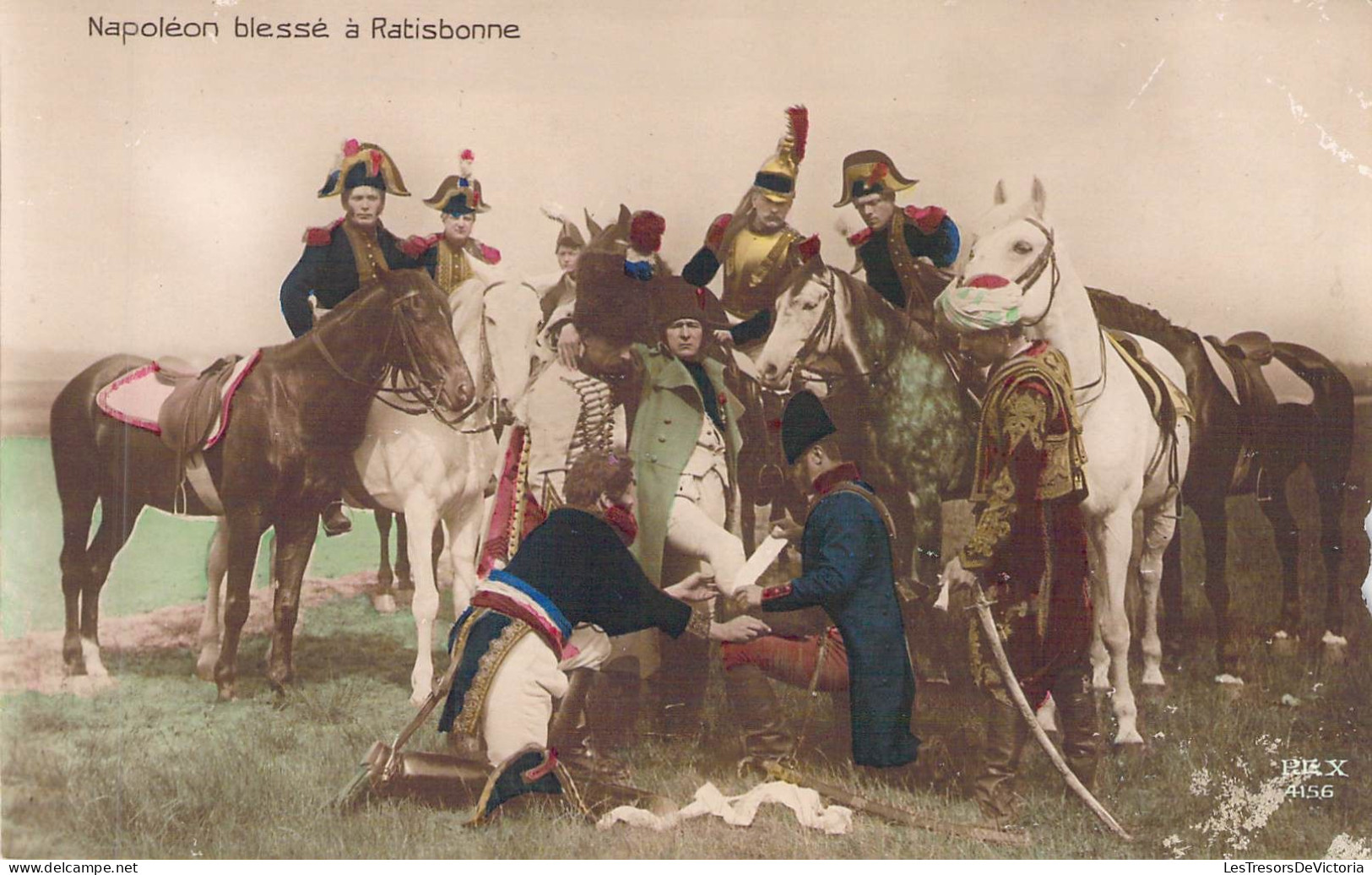 Hommes Militaire - NAPOLEON - Napoléon Blessé à Ratisbonne - Carte Postale Ancienne - Politische Und Militärische Männer