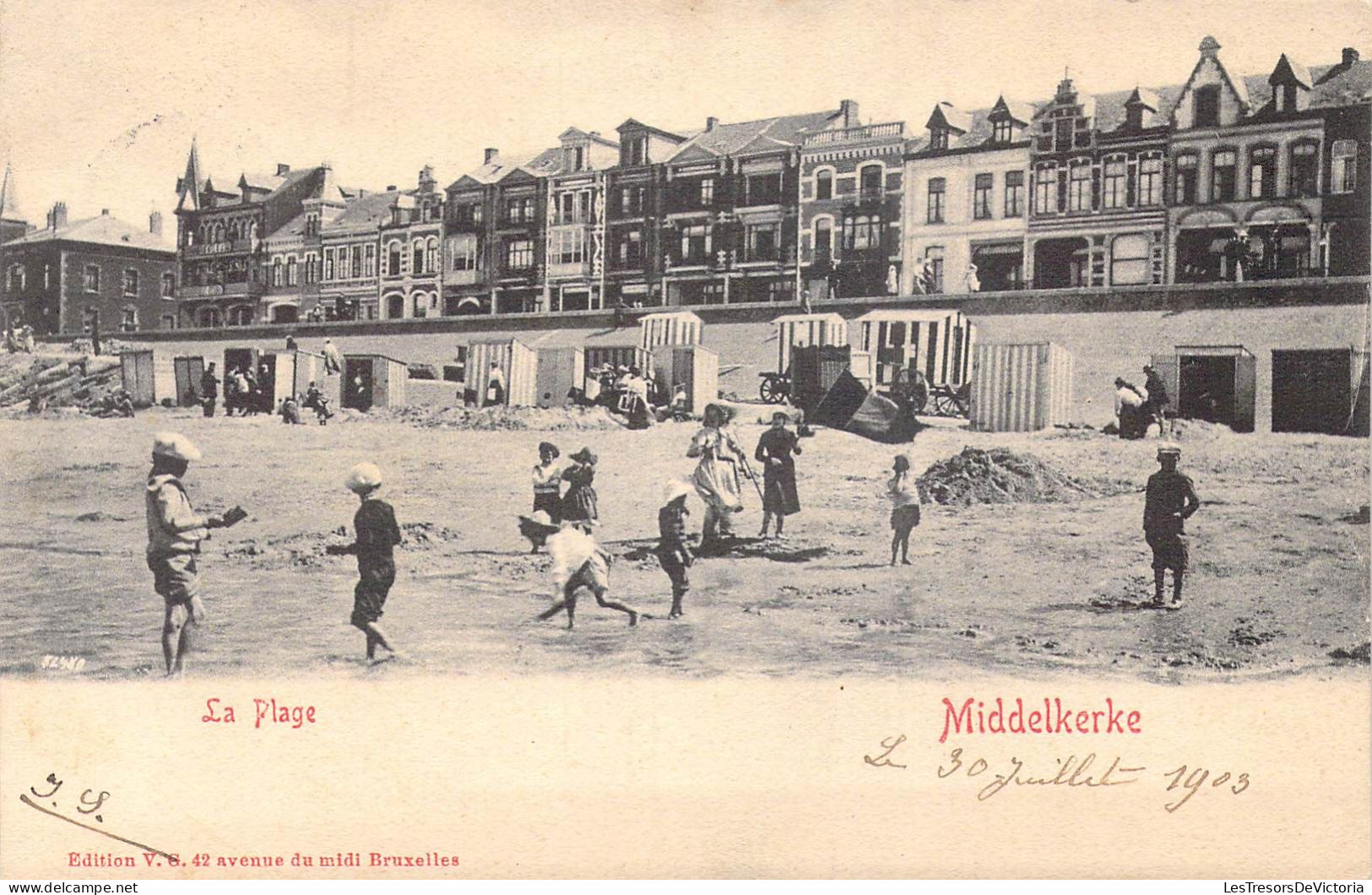 BELGIQUE - Middelkerke - La Plage - Carte Postale Ancienne - Middelkerke