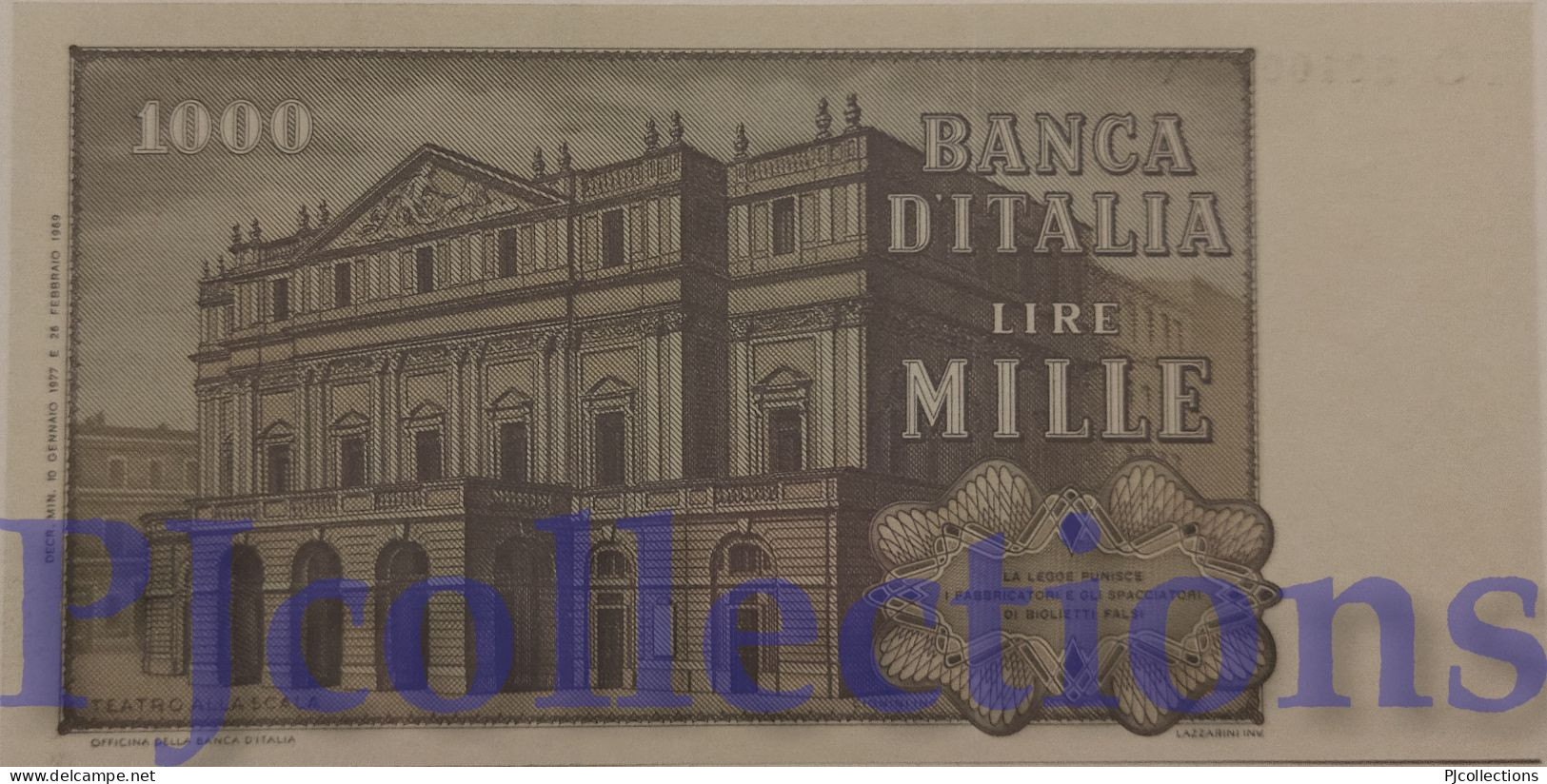 ITALIA - ITALY 1000 LIRE 1977 PICK 101e UNC - 1000 Lire